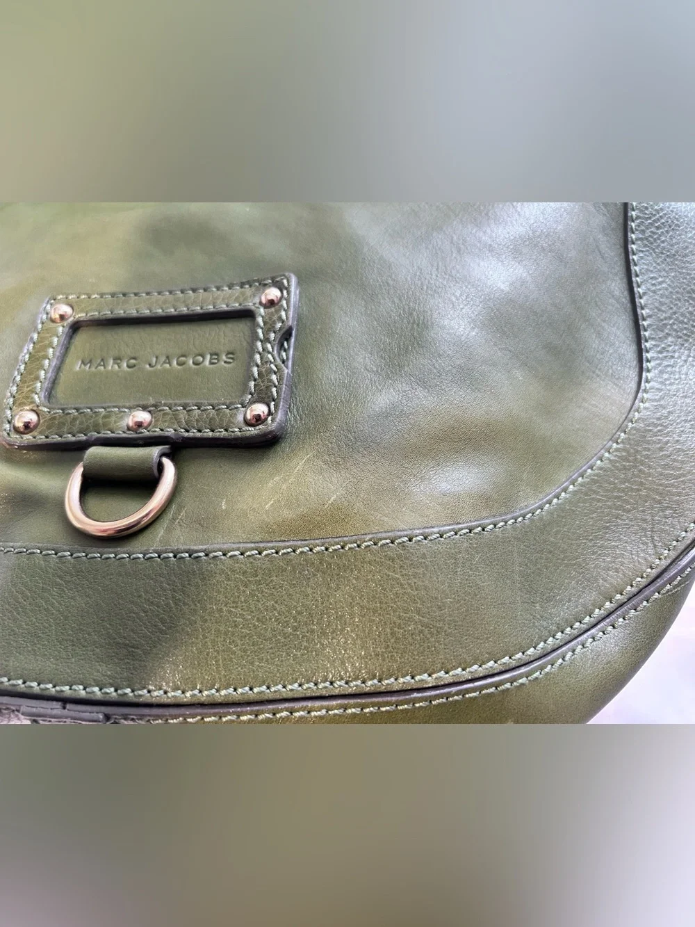 Rare Vintage Marc Jacobs Green Leather Shoulder Bag